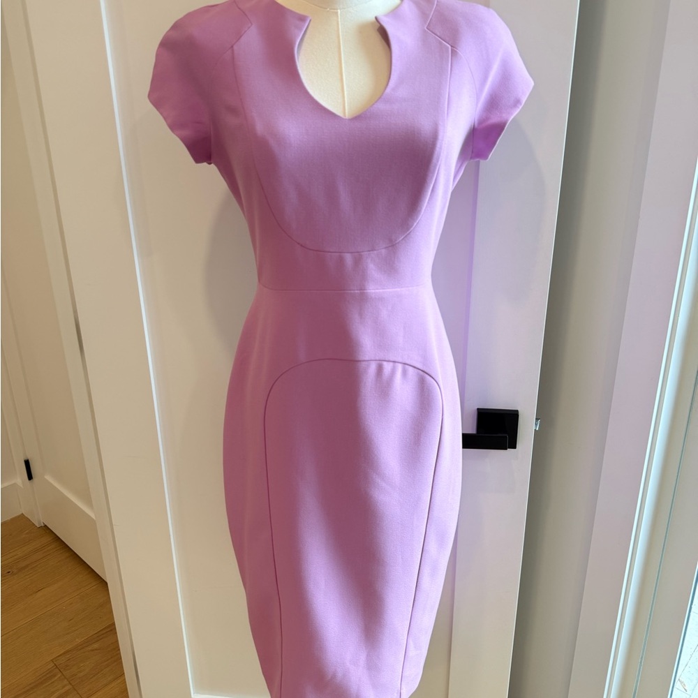 Black Halo Lilac Keyhole Sheath Dress